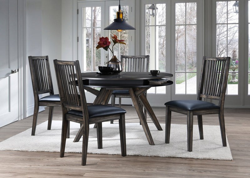 Zaldy Round Dining Table, Dark Tobacco Alpine