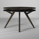 Zaldy Round Dining Table, Dark Tobacco Alpine