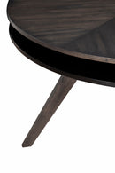 Zaldy Round Dining Table, Dark Tobacco Alpine
