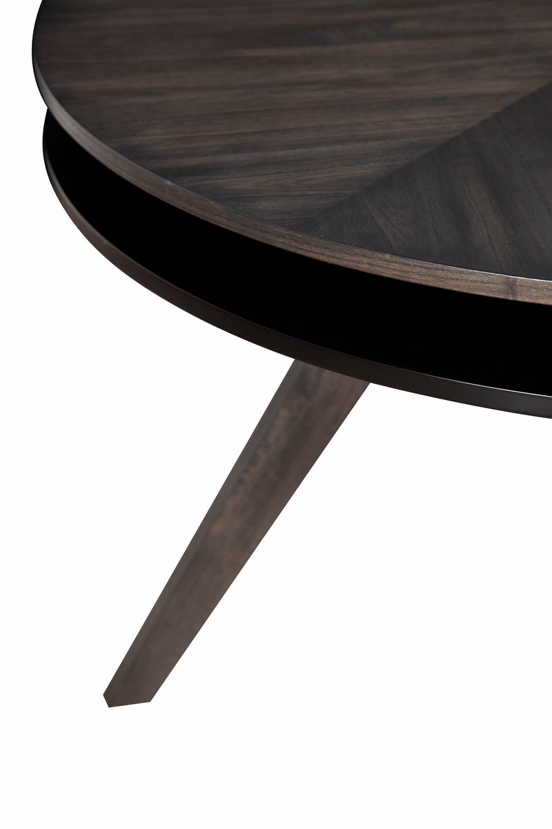 Zaldy Round Dining Table, Dark Tobacco