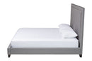 Doreen Gray Platform Bed- King Size Baxton