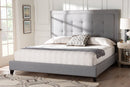 Doreen Gray Platform Bed- King Size Baxton