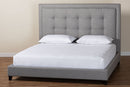 Doreen Gray Platform Bed- King Size Baxton