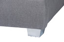 Minette Gray Fabric Queen Size Bed Baxton