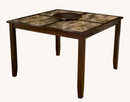 Mundo Faux Marble Large Pub Table w/ Removable 18" Lazy Susan, Espresso Alpine
