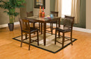 Mundo Faux Marble 5 Piece Pub Set, Espresso Alpine