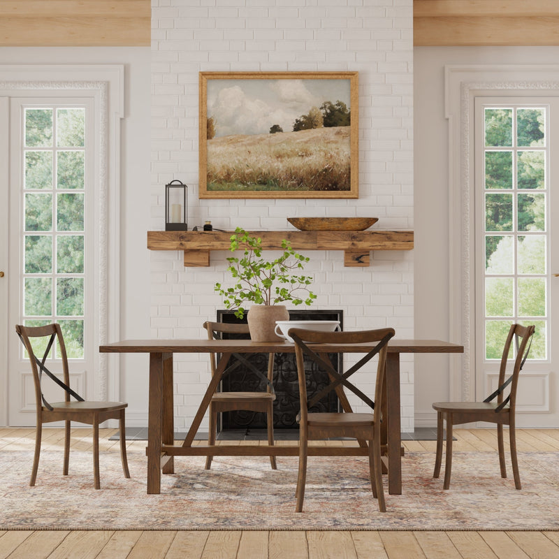 Arendal Set of 2 Side Chairs, Burnished Dark Oak Alpine