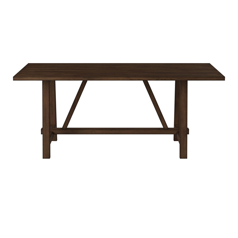 Arendal Trestle Rectangular Dining Table, Burnished Dark Oak Alpine