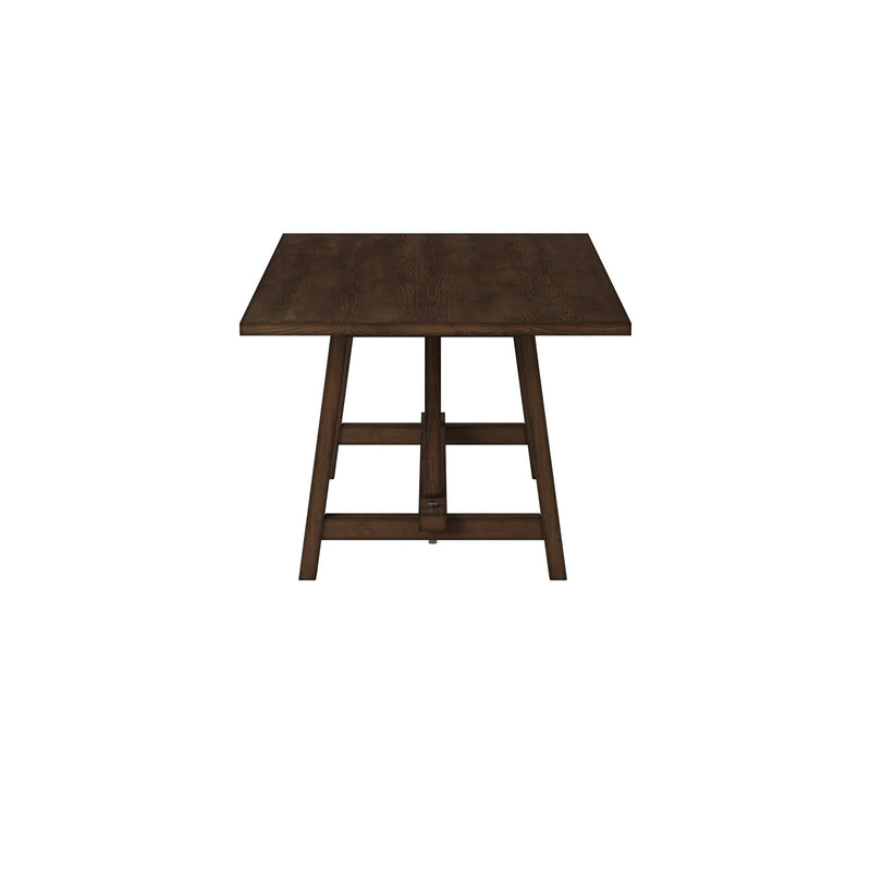 Arendal Trestle Rectangular Dining Table, Burnished Dark Oak Alpine