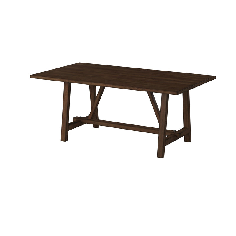 Arendal Trestle Rectangular Dining Table, Burnished Dark Oak