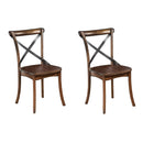 Arendal Set of 2 Side Chairs, Burnished Dark Oak Alpine