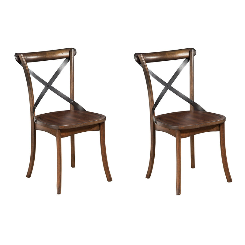 Arendal Set of 2 Side Chairs, Burnished Dark Oak