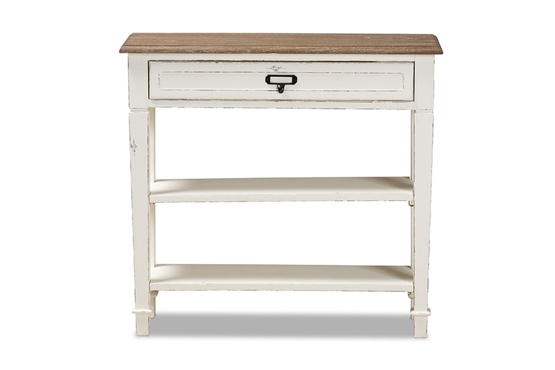 Cintia Traditional French Accent Console Table-1 Drawer