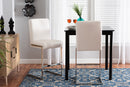 Katya White Faux Leather Upholstered Stainless Steel Barstool (Set of 2) Baxton