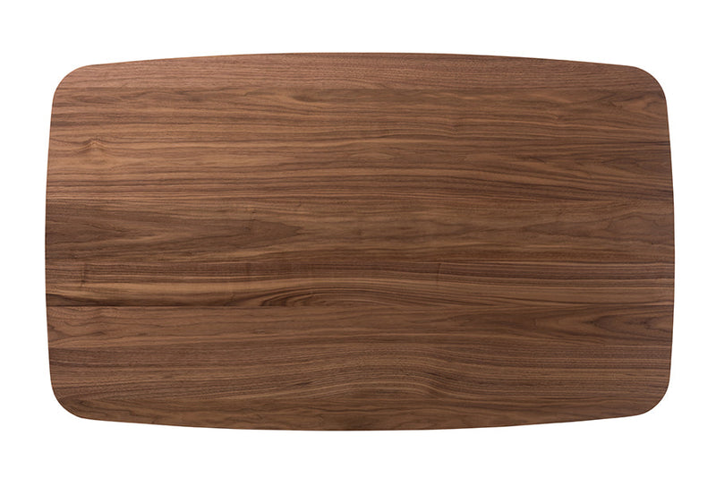 Sunna Walnut Wood Rectangular 5-Piece Dining Set Baxton