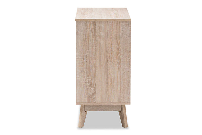 Zariah Two-Tone Oak and Gray Wood 6-Drawer Dresser Baxton