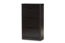 Macias Black Wood Shoe Cabinet Baxton