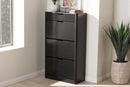 Macias Black Wood Shoe Cabinet Baxton