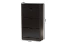 Macias Black Wood Shoe Cabinet Baxton