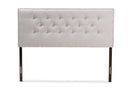 Nikko Greyish Beige Fabric Upholstered King Size Headboard Baxton