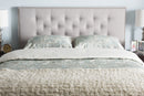 Nikko Greyish Beige Fabric Upholstered King Size Headboard Baxton