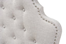 Ulvina Greyish Beige Fabric Twin Size Headboard Baxton