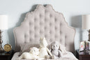 Ulvina Greyish Beige Fabric Twin Size Headboard Baxton