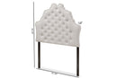 Ulvina Greyish Beige Fabric Twin Size Headboard Baxton