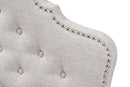 Ulvina Greyish Beige Fabric King Size Headboard Baxton
