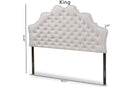 Ulvina Greyish Beige Fabric King Size Headboard Baxton