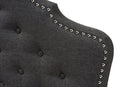 Ulvina Dark Gray Fabric Queen Size Headboard Baxton