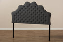 Ulvina Dark Gray Fabric Queen Size Headboard Baxton