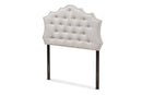 Moscow Greyish Beige Fabric Twin Size Headboard Baxton