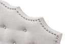 Moscow Greyish Beige Fabric Twin Size Headboard Baxton