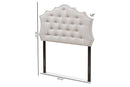 Moscow Greyish Beige Fabric Twin Size Headboard Baxton