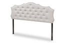 Moscow Greyish Beige Fabric Queen Size Headboard Baxton