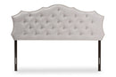 Moscow Greyish Beige Fabric Queen Size Headboard Baxton