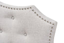 Moscow Greyish Beige Fabric Full Size Headboard Baxton