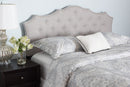 Moscow Greyish Beige Fabric Full Size Headboard Baxton