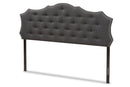 Moscow Dark Gray Fabric Queen Size Headboard Baxton