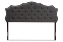 Moscow Dark Gray Fabric King Size Headboard Baxton