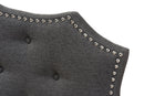 Moscow Dark Gray Fabric King Size Headboard Baxton