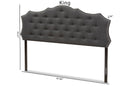 Moscow Dark Gray Fabric King Size Headboard Baxton