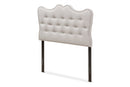 Andor Greyish Beige Fabric Twin Size Headboard Baxton