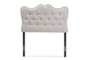 Andor Greyish Beige Fabric Twin Size Headboard Baxton