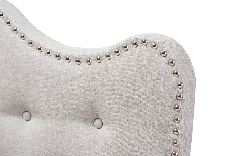 Andor Modern and Contemporary Greyish Beige Fabric Twin Size Headboard