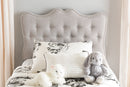Andor Greyish Beige Fabric Twin Size Headboard Baxton