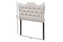 Andor Greyish Beige Fabric Twin Size Headboard Baxton