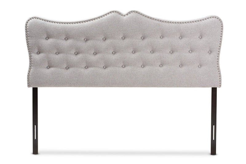 Andor Greyish Beige Fabric Queen Size Headboard Baxton