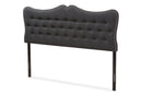 Andor Dark Gray Fabric Queen Size Headboard Baxton